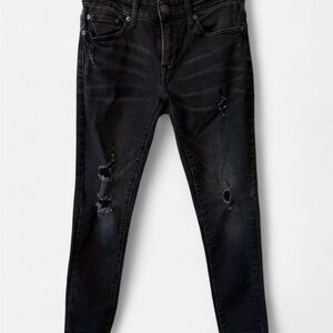 American Eagle Outfitters Black Distressed Skinny Jeans